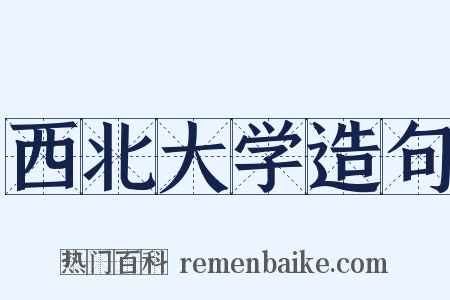 西北大学造句是什么意思的图片